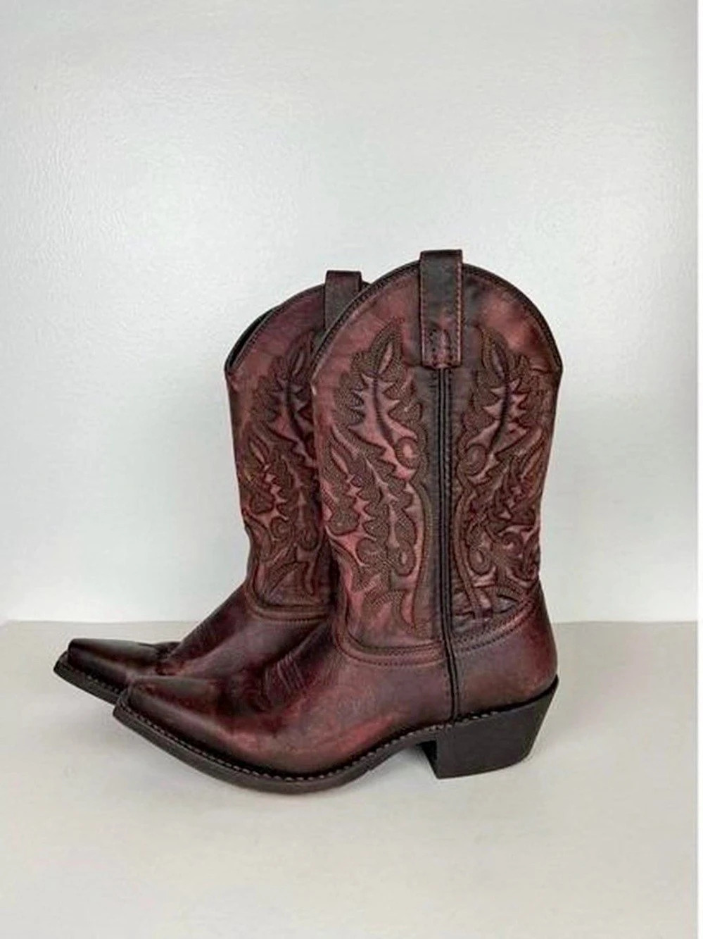 Laredo LAD RED SANDED 11 COWBOY Boots Brown US 9 M